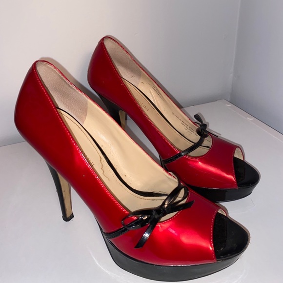 Red and black Enzo heels - Picture 5 of 5